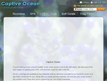 Tablet Screenshot of captiveocean.co.uk